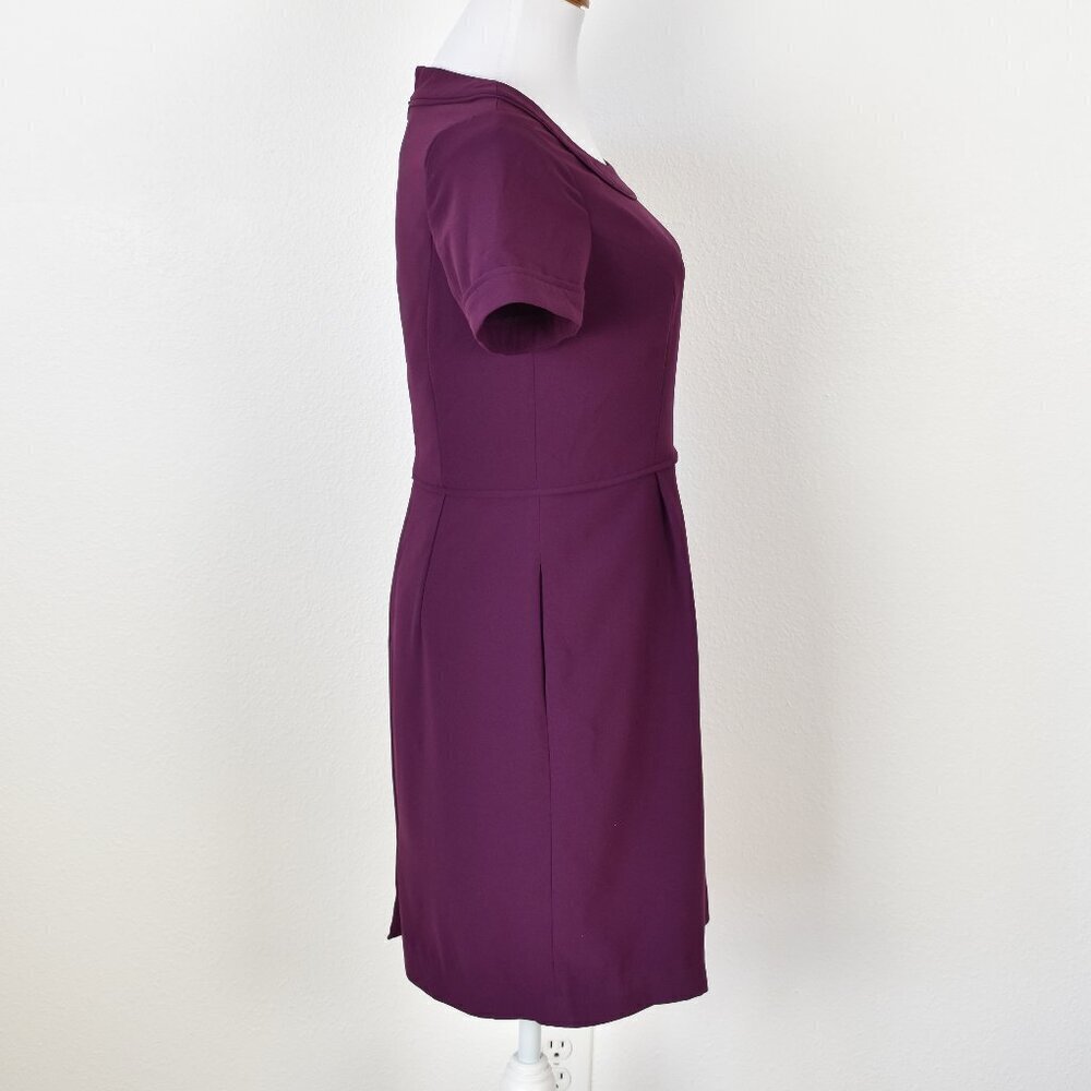 Pendleton Short Sleeve Sheath Dress Purple - 4P - Picture 4 of 10